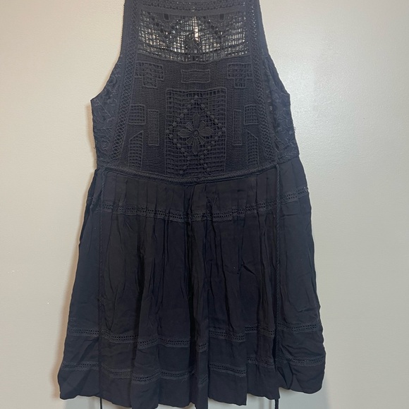 Free People Black Crochet Backless Dress - Picture 6 of 7